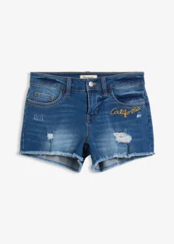 Outlet Pantalón corto vaquero con bordado Mujer Shorts|Vaqueros