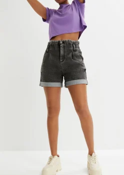 Hot Pantalón corto vaquero paperbag Mujer Shorts|Vaqueros