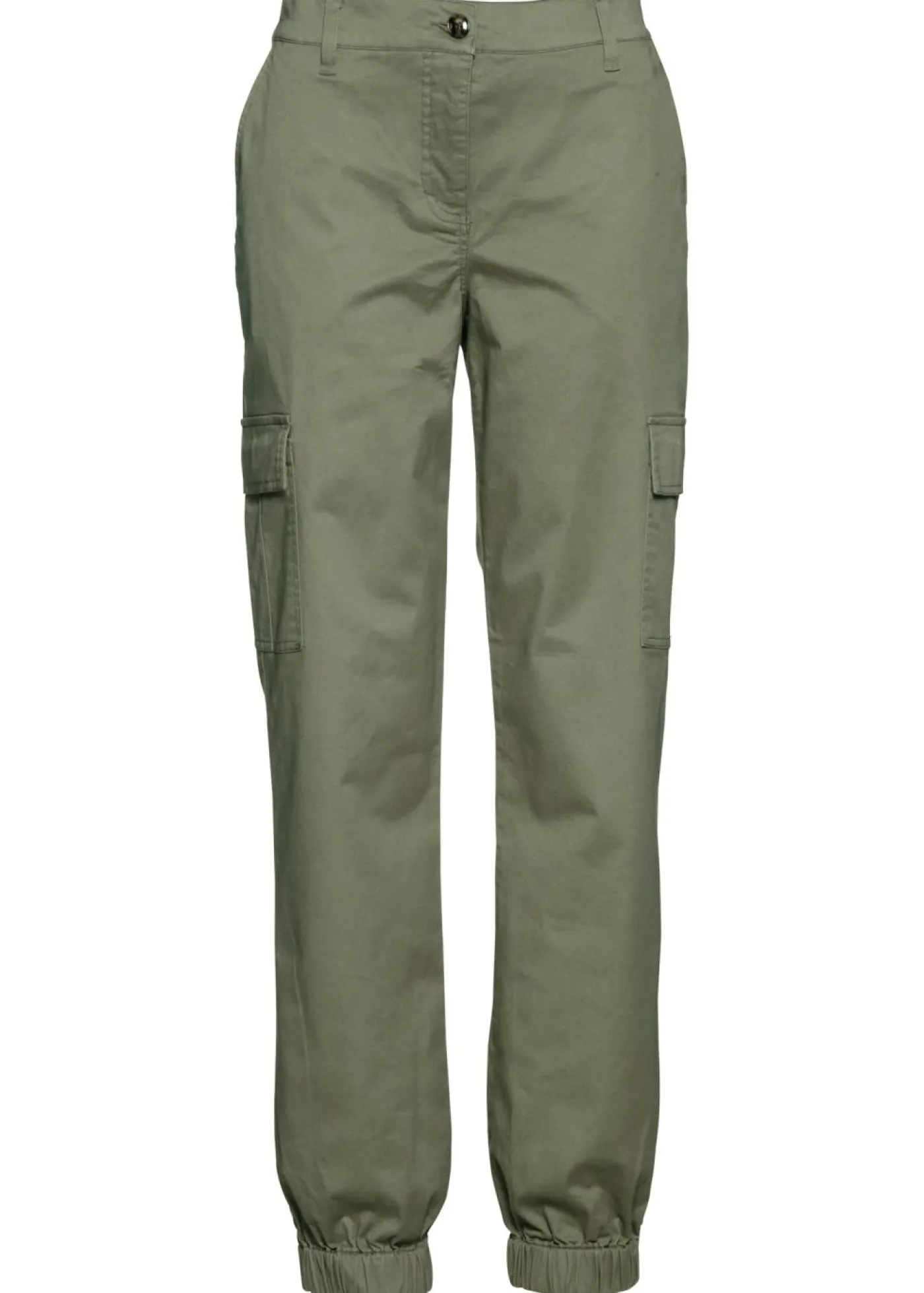 Hot Pantalón de algodón elástico con estilo cargo Mujer Pantalones