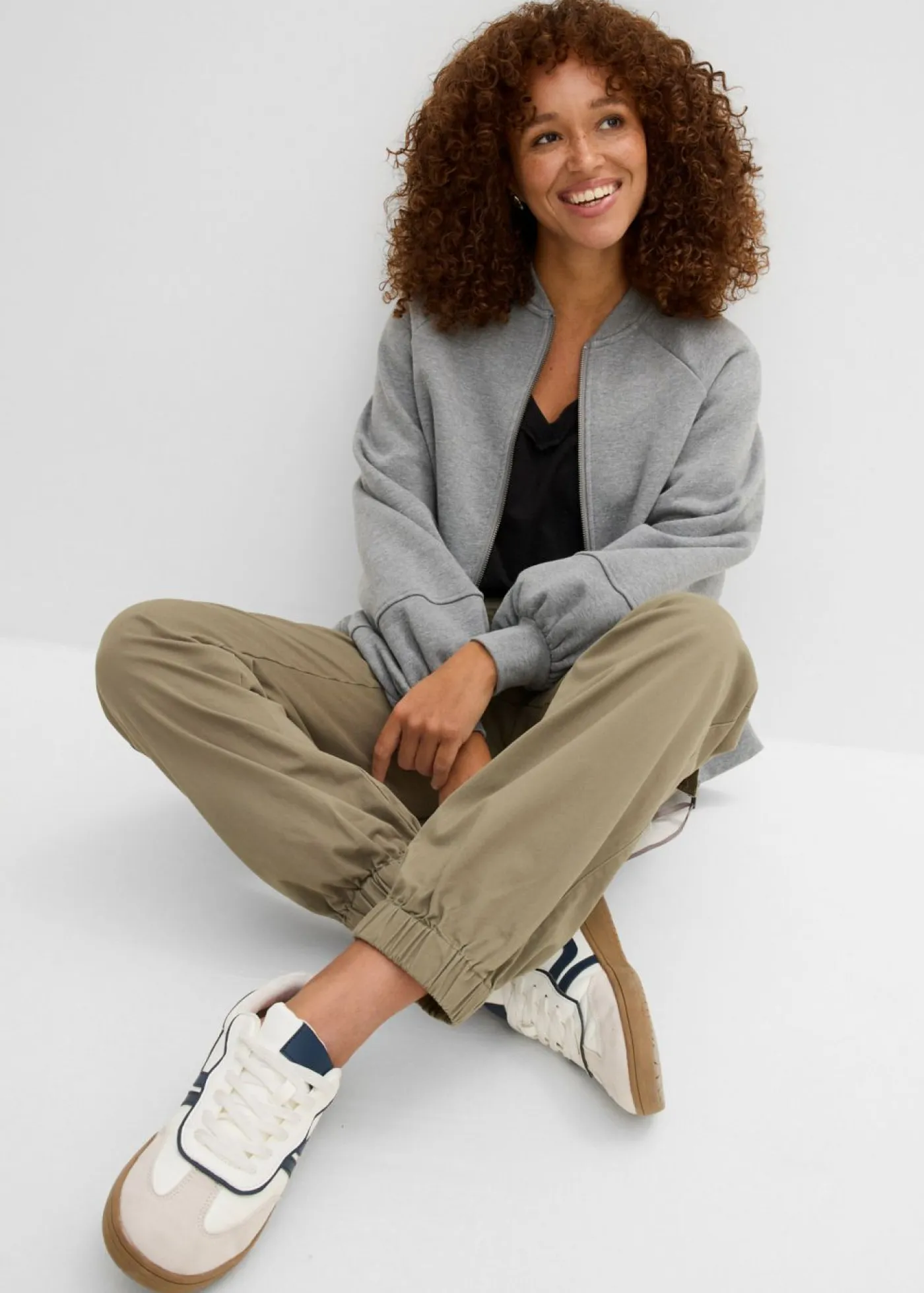 Hot Pantalón de algodón elástico con estilo cargo Mujer Pantalones