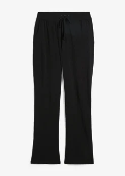 Outlet Pantalón de algodón orgánico puro con elástico Mujer Básicos|Pantalones