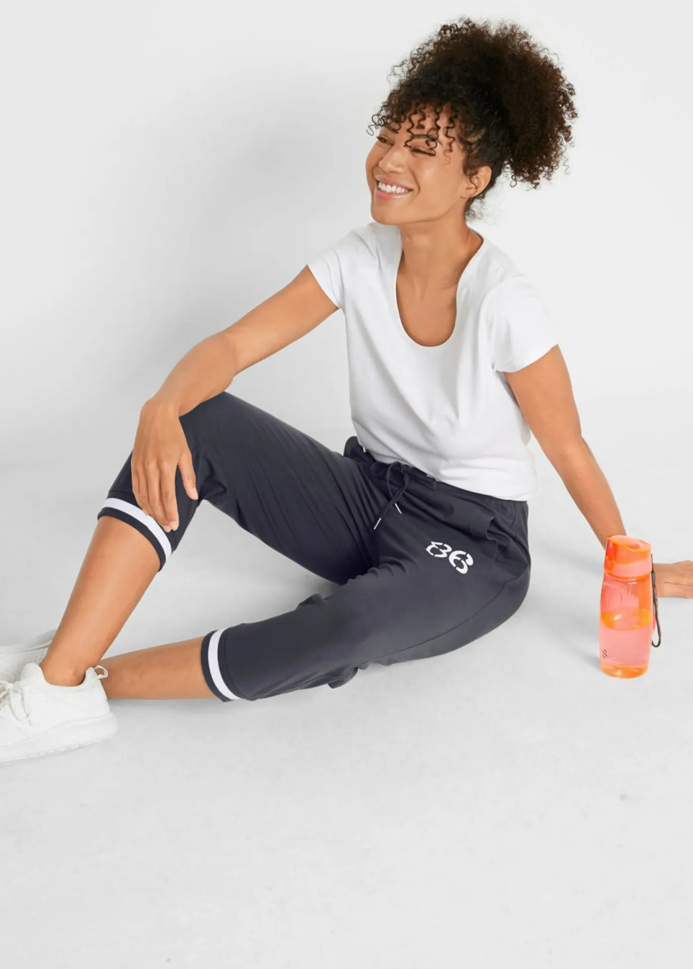 Pantalón de chándal 3/4 de mezcla de algodón Mujer Ropa Deportiva|Ropa Cómoda