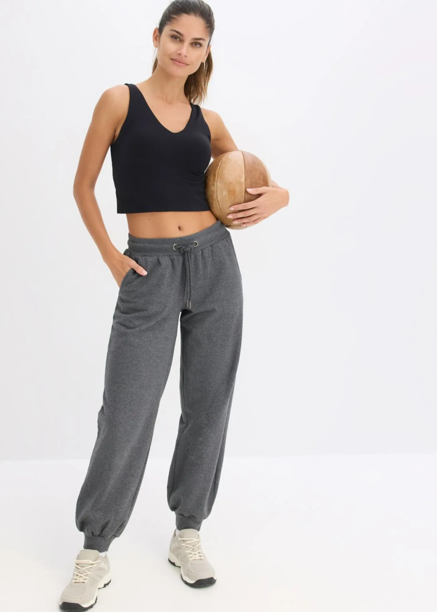 Online Pantalón de chándal con cinturilla elástica Mujer Básicos|Ropa Cómoda