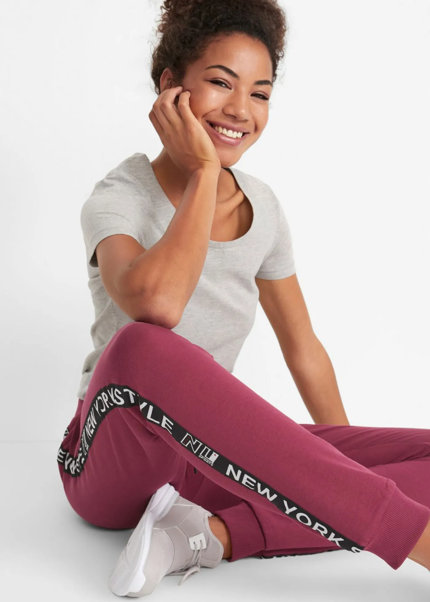 Outlet Pantalón de chándal con estampado Mujer Ropa Cómoda|Pantalones