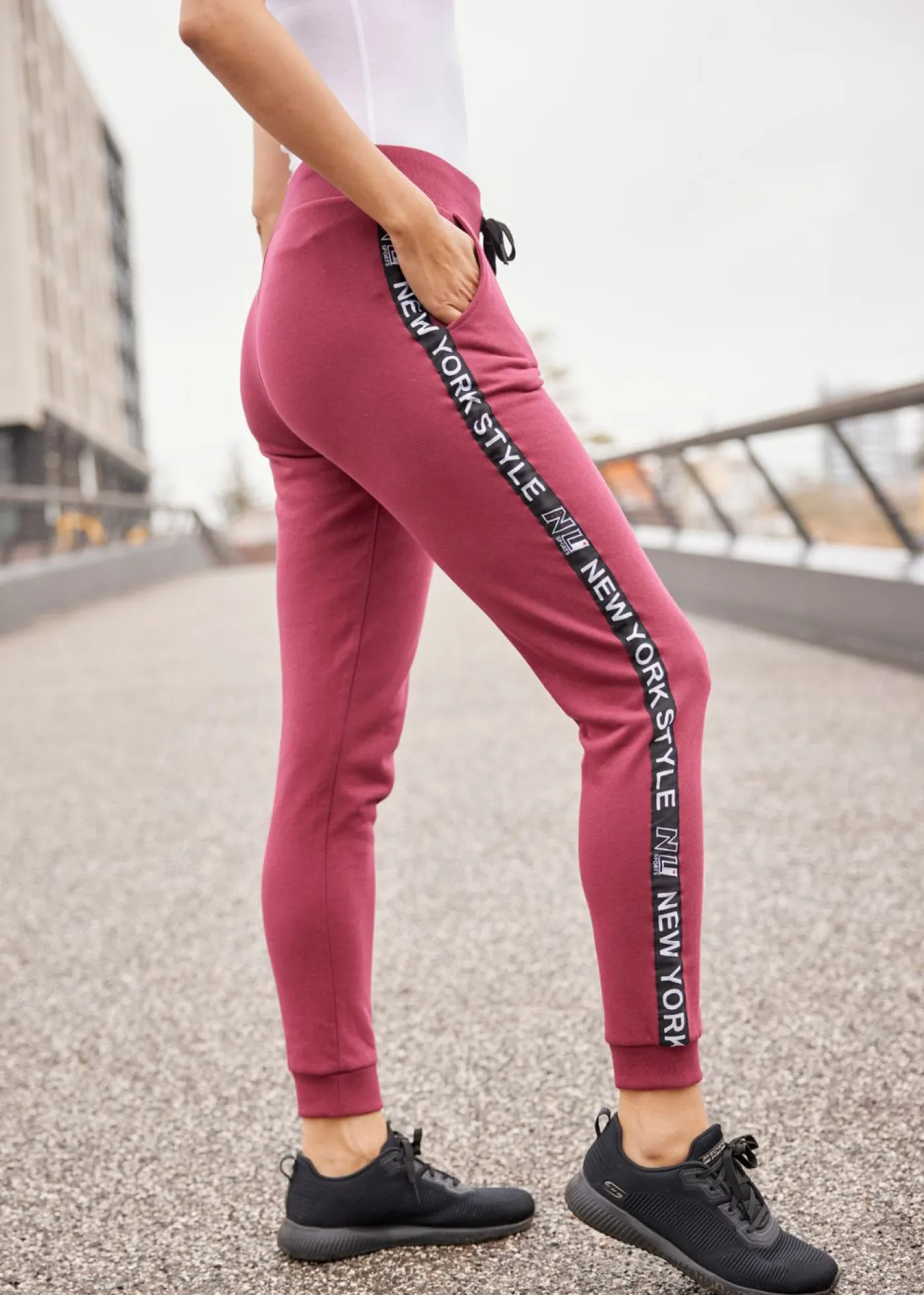 Outlet Pantalón de chándal con estampado Mujer Ropa Cómoda|Pantalones