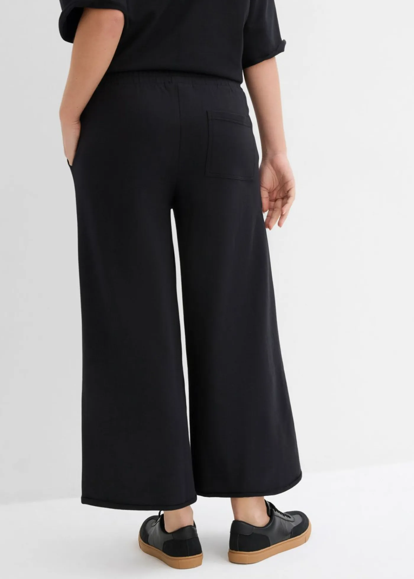 Clearance Pantalón de chándal de algodón orgánico con largo capri Mujer Ropa Cómoda|Pantalones