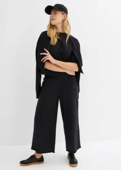 Clearance Pantalón de chándal de algodón orgánico con largo capri Mujer Ropa Cómoda|Pantalones