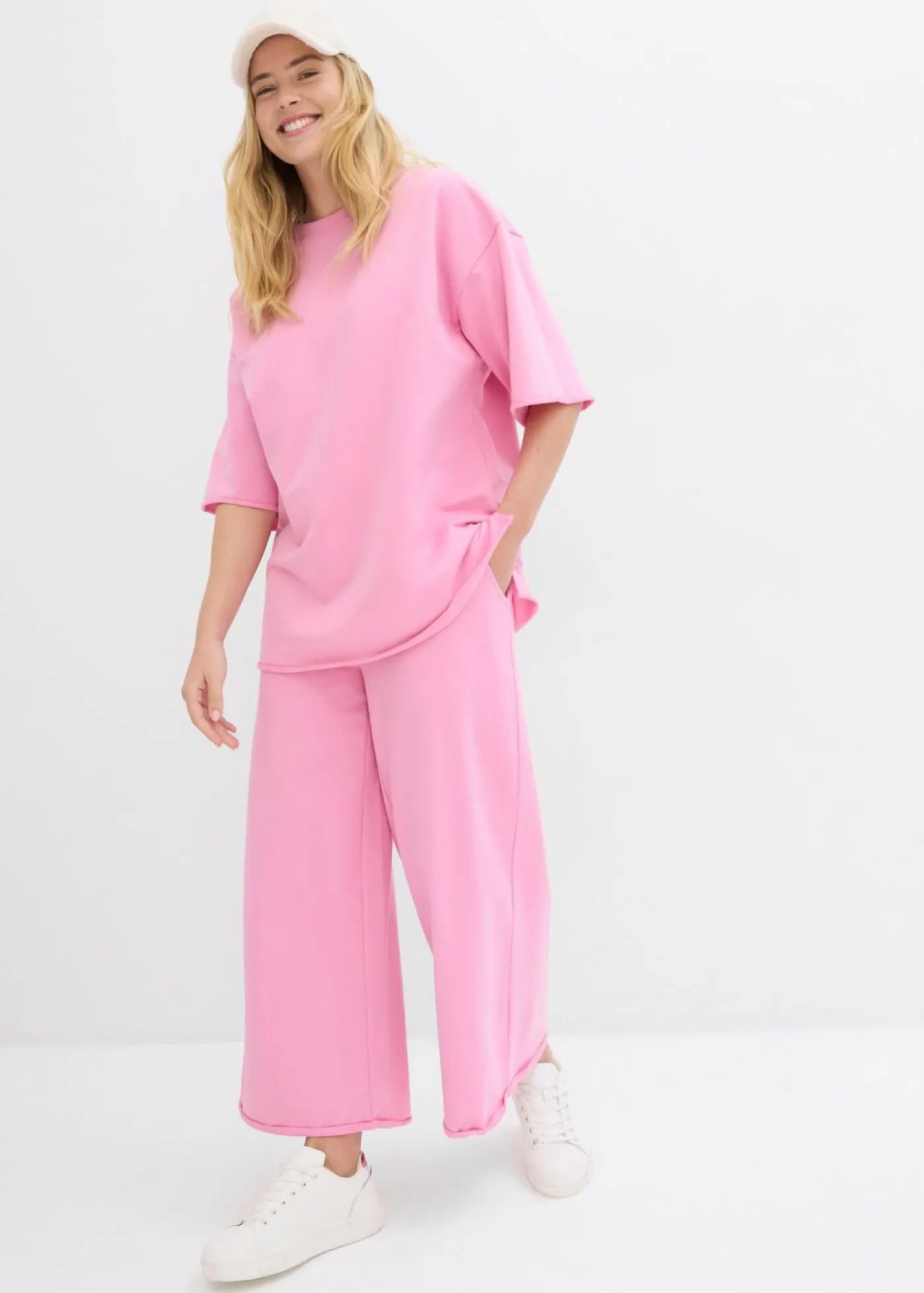 New Pantalón de chándal de algodón orgánico con largo capri Mujer Ropa Cómoda|Pantalones