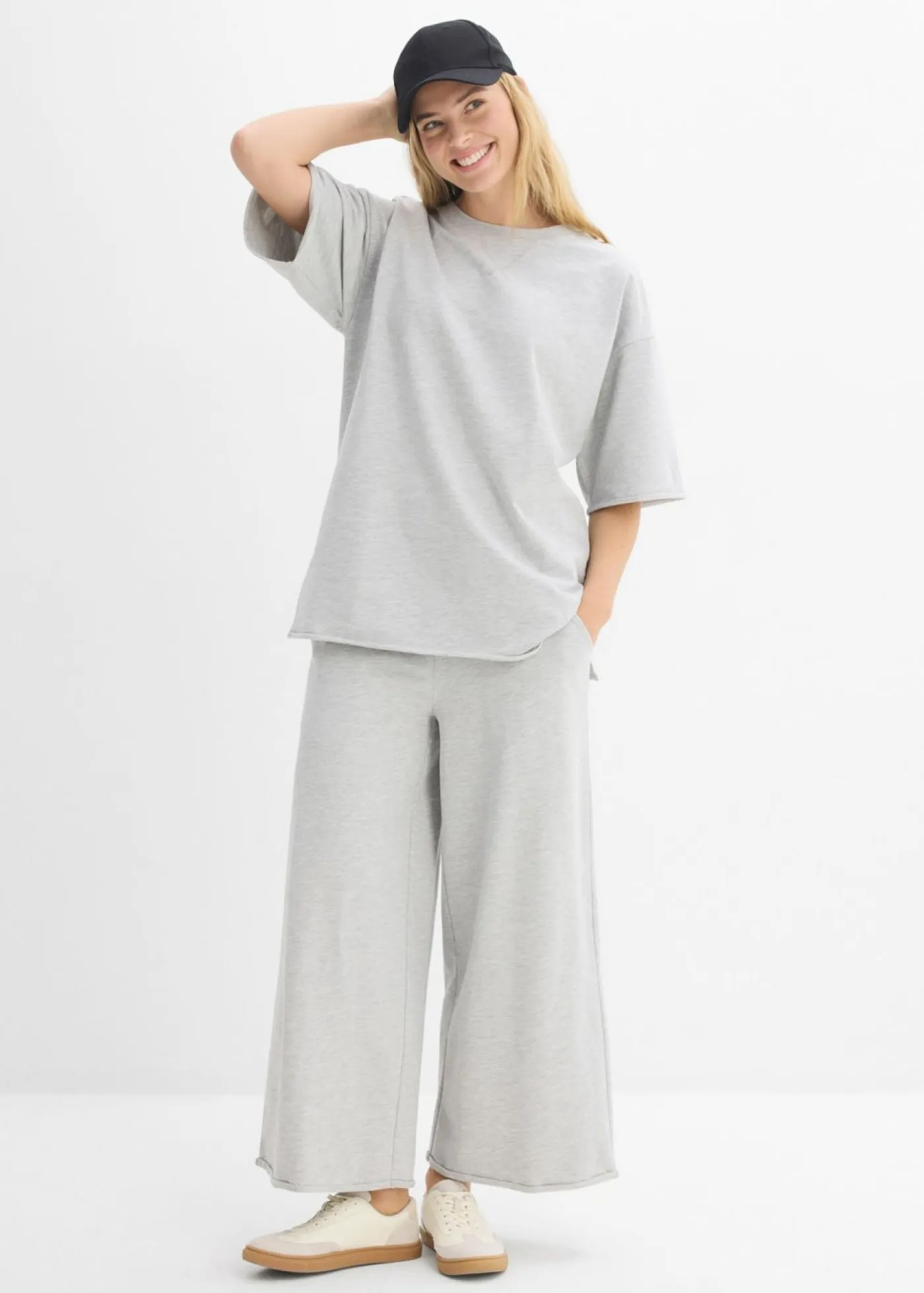 Sale Pantalón de chándal de algodón orgánico con largo capri Mujer Ropa Cómoda|Pantalones