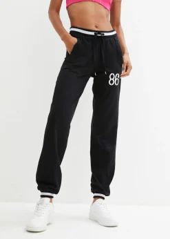 New Pantalón de chándal de mezcla de algodón elástico Mujer Ropa Cómoda|Pantalones