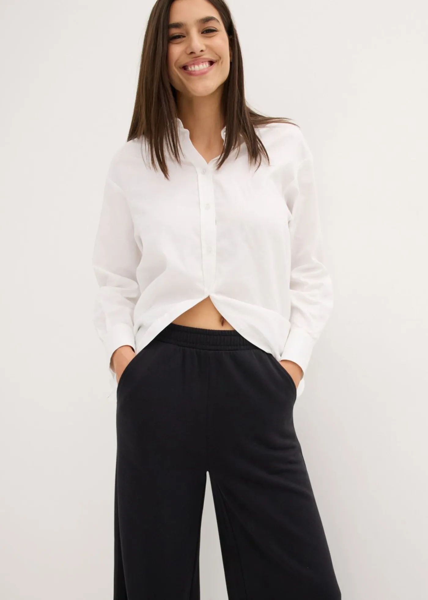 Pantalón de chándal de mezcla de algodón Mujer Ropa Cómoda|Pantalones
