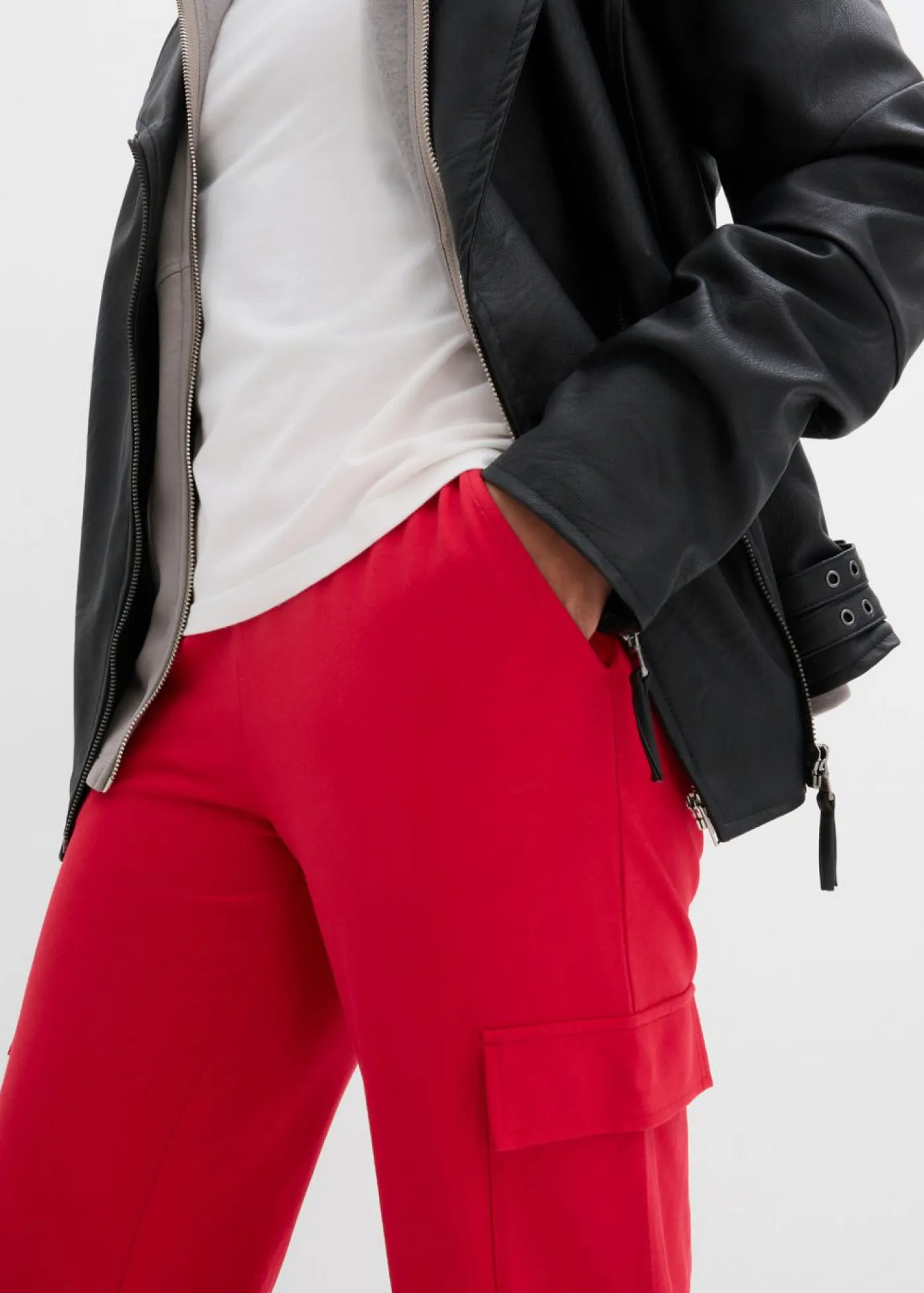 Online Pantalón de chándal en mezcla de algodón elástico Mujer Ropa Deportiva|Ropa Cómoda