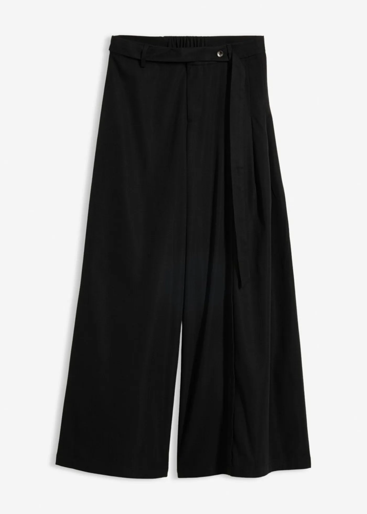 Hot Pantalón de corte ancho con cintura cómoda Mujer Esenciales|Pantalones