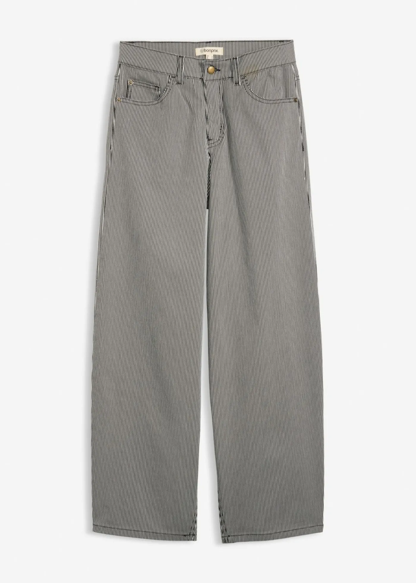 Clearance Pantalón de corte balloon con rayas Mujer Pantalones