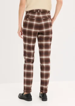 Best Pantalón de cuadros con dobladillos Mujer Pantalones