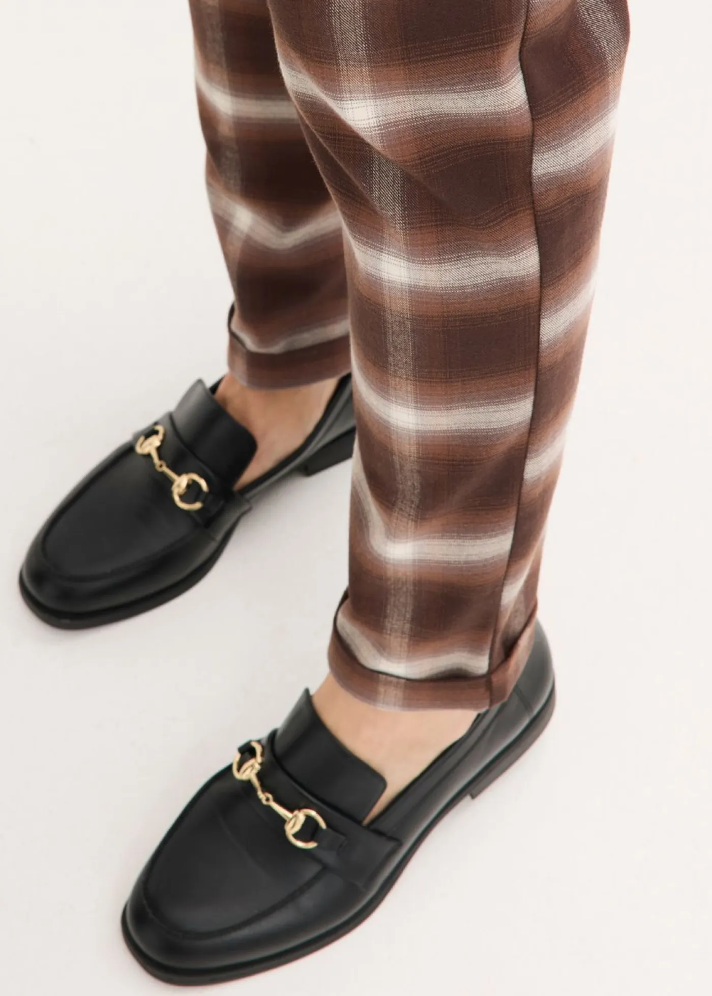 Best Pantalón de cuadros con dobladillos Mujer Pantalones