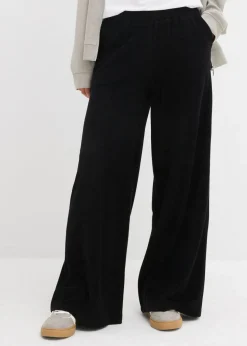 Pantalón de felpa de punto Mujer Básicos|Pantalones