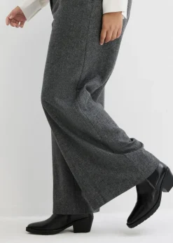 Best Pantalón de lana con patrón de espiga Mujer Premium|Pantalones