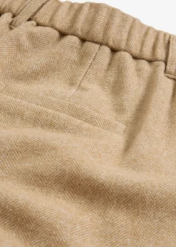 Online Pantalón de lana con patrón de espiga Mujer Premium|Pantalones
