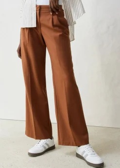 New Pantalón de lana con pinzas Mujer Premium|Pantalones