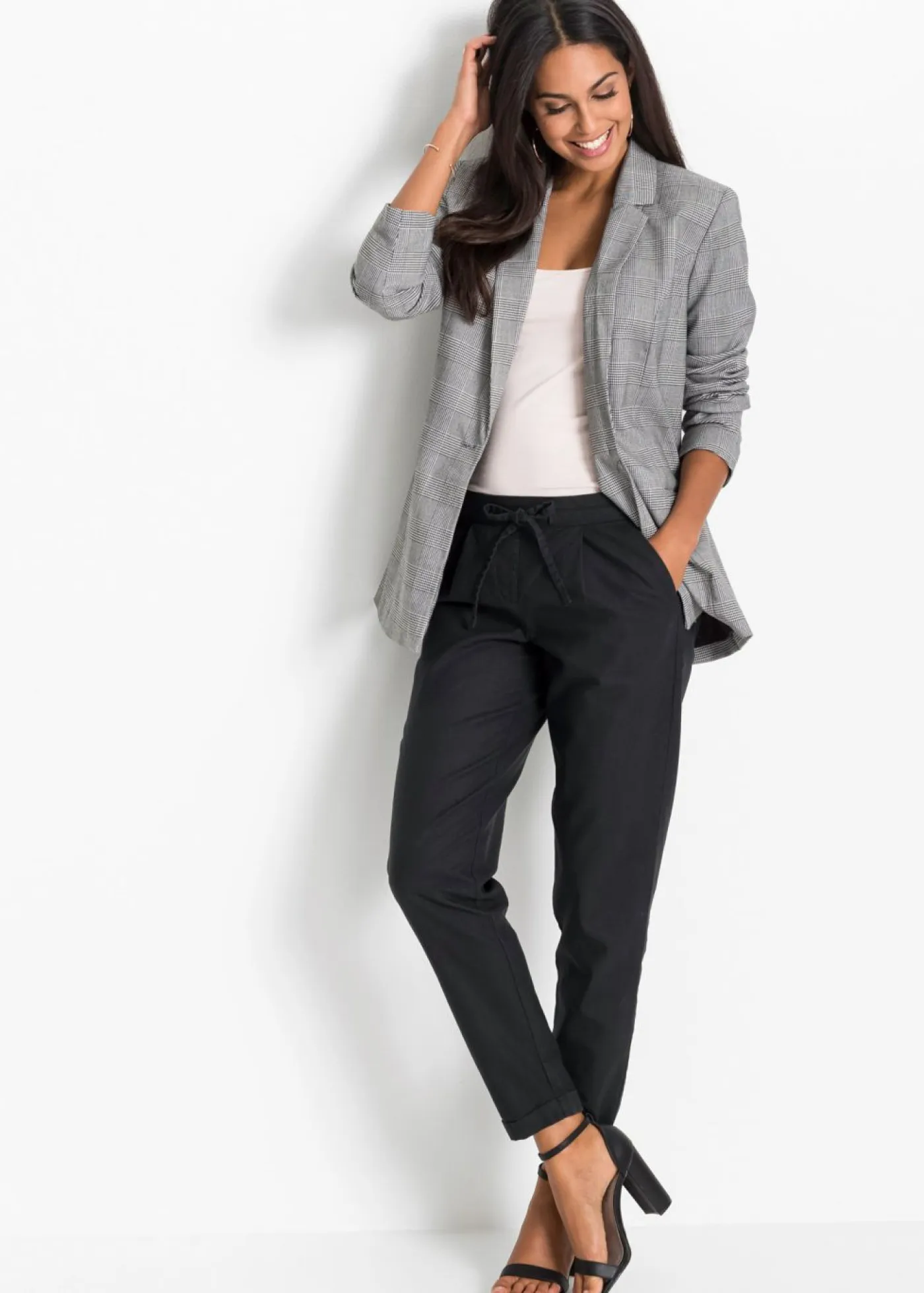 Clearance Pantalón de lino Mujer Pantalones|Novedades