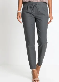 Pantalón de lino Mujer Pantalones|Novedades
