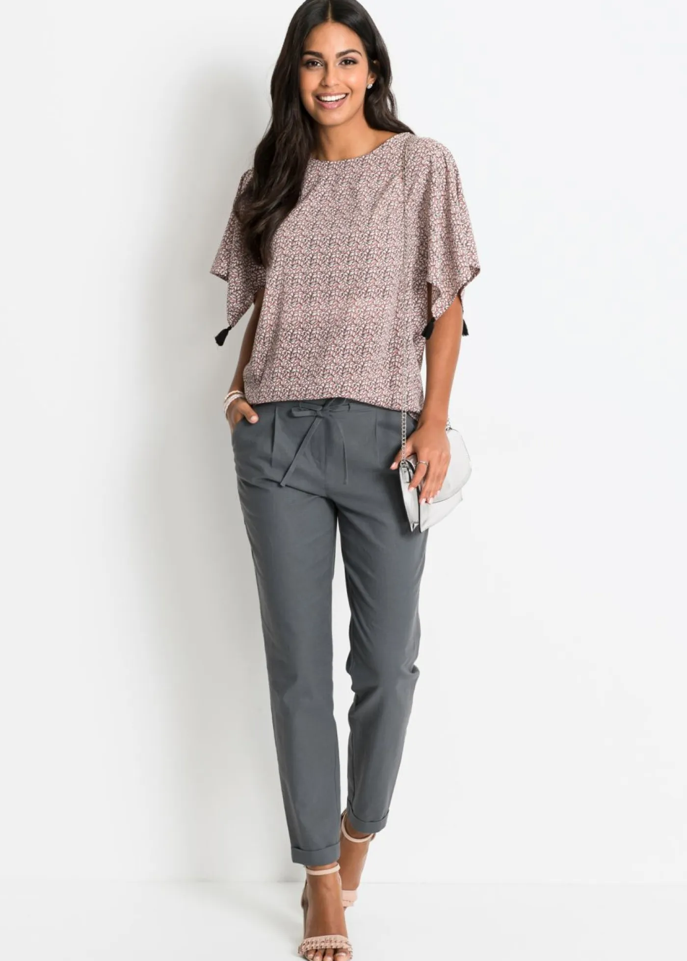 Pantalón de lino Mujer Pantalones|Novedades