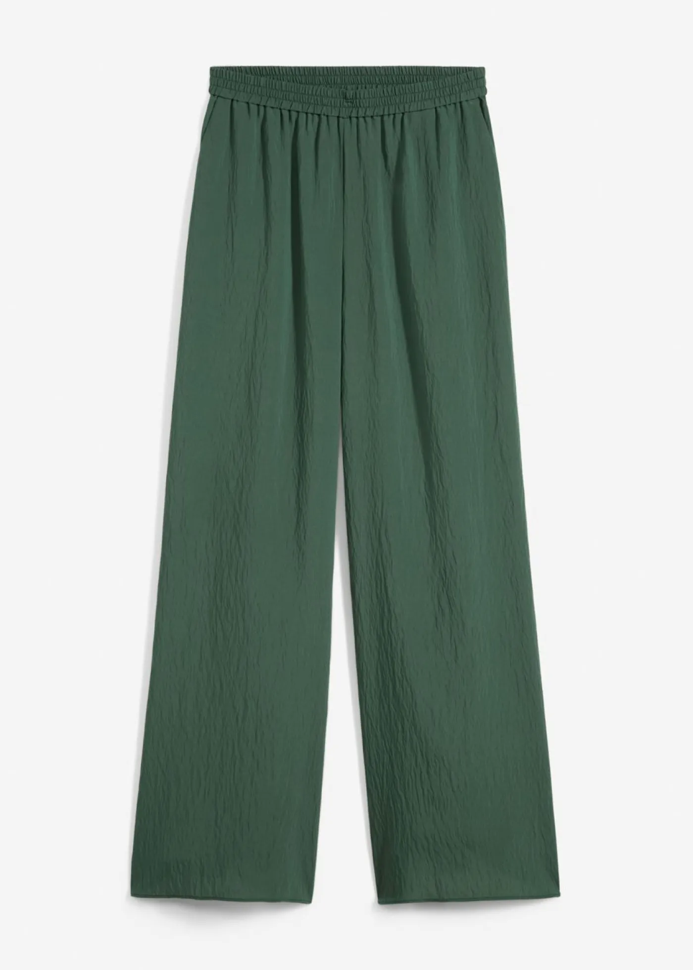 Sale Pantalón de mezcla arrugada de viscosa con estructura Mujer Conjuntos De Ropa|Esenciales