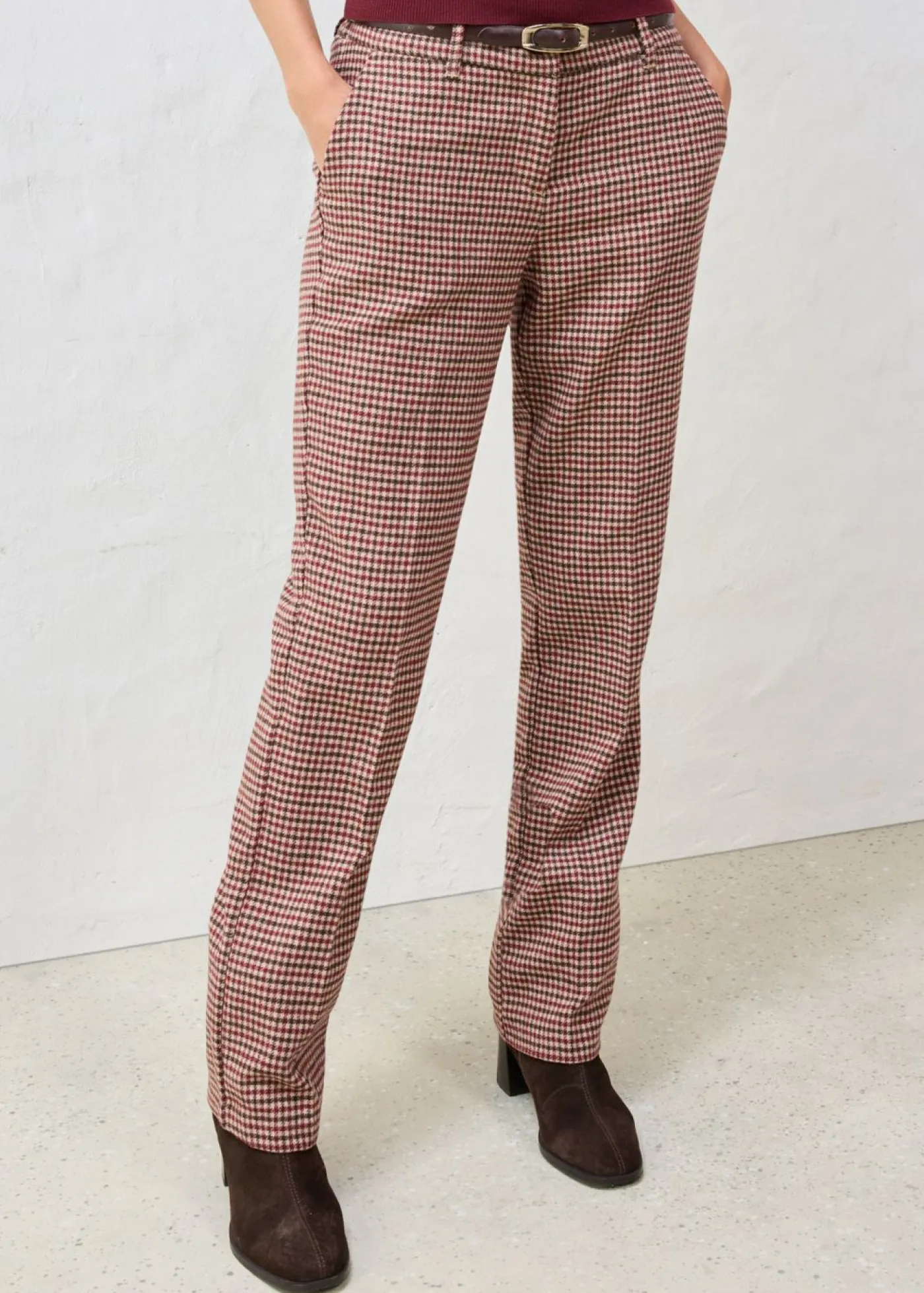 Clearance Pantalón de mezcla de lana suave Mujer Premium|Pantalones