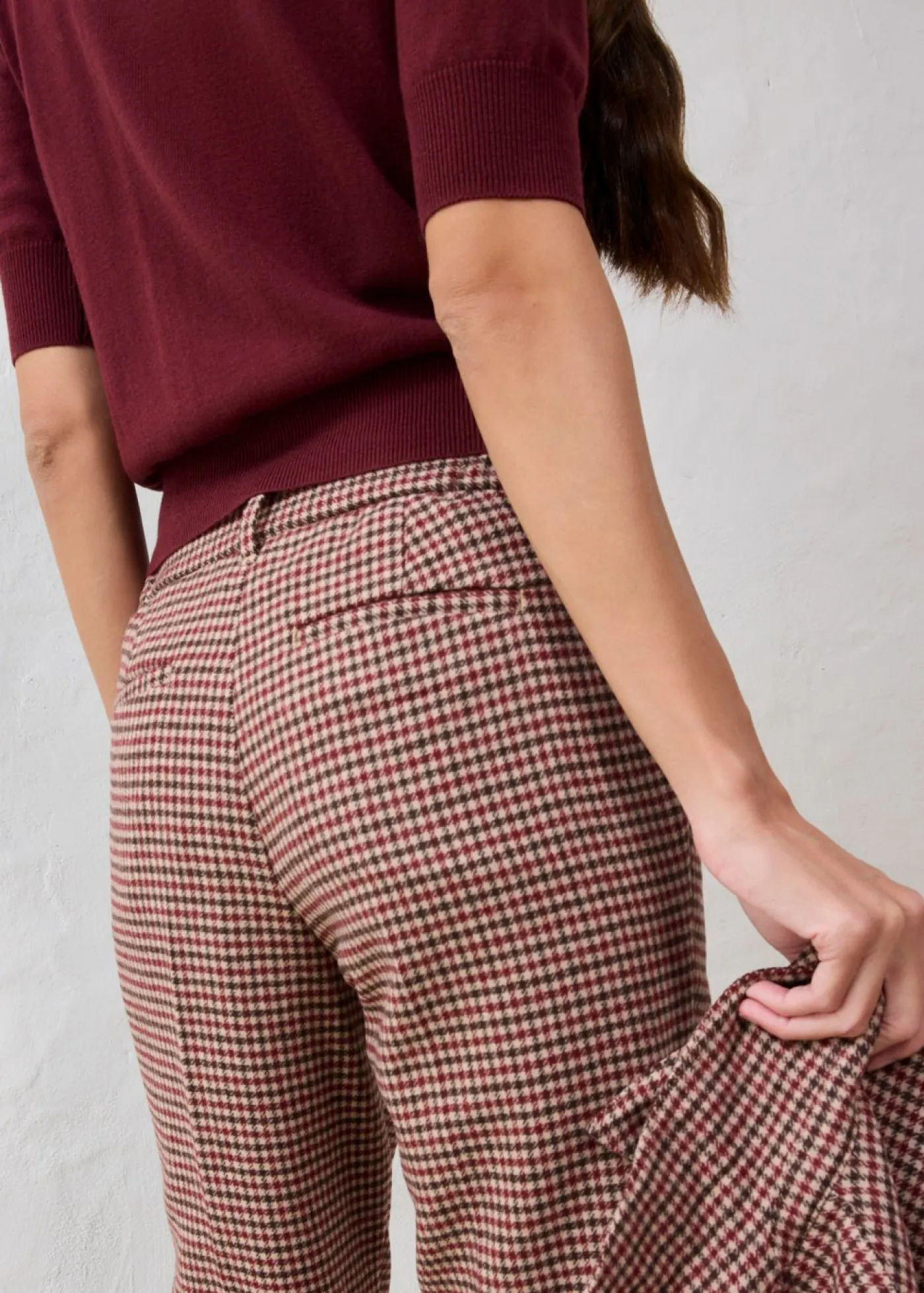Clearance Pantalón de mezcla de lana suave Mujer Premium|Pantalones