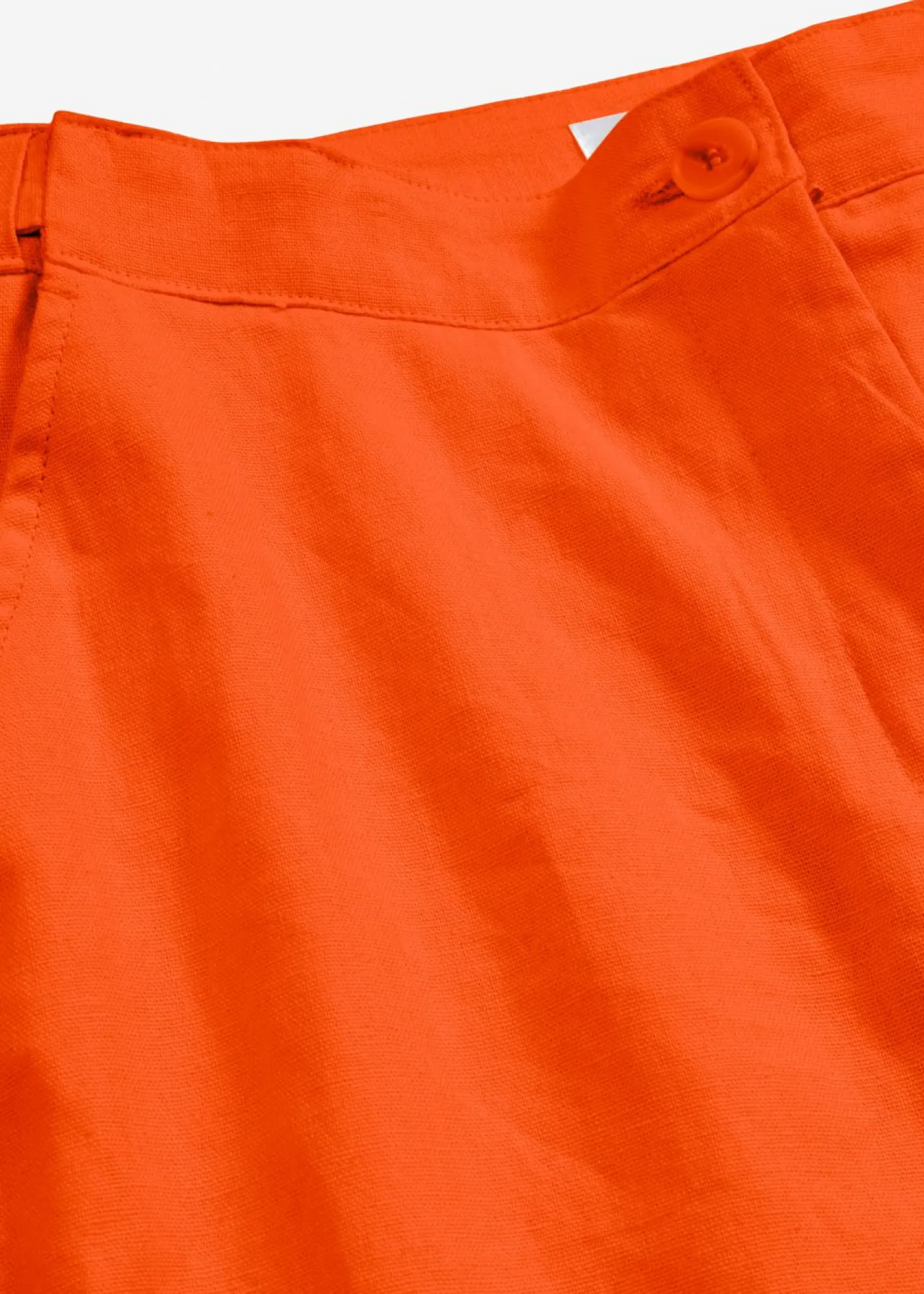 Outlet Pantalón de mezcla de lino y viscosa con talle alto y pernera corta Mujer Pantalones