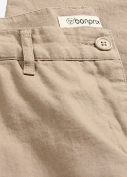 Outlet Pantalón de mezcla de lino y algodón Mujer Pantalones
