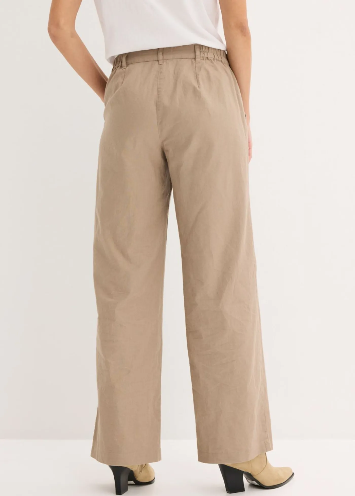 Outlet Pantalón de mezcla de lino y algodón Mujer Pantalones