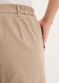 Outlet Pantalón de mezcla de lino y algodón Mujer Pantalones