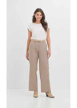 Outlet Pantalón de mezcla de lino y algodón Mujer Pantalones