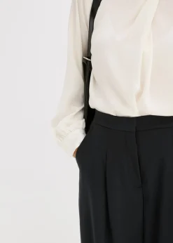 Hot Pantalón de mezcla de viscosa con diseño barrel Mujer Esenciales|Pantalones