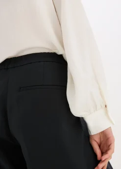 Hot Pantalón de mezcla de viscosa con diseño barrel Mujer Esenciales|Pantalones
