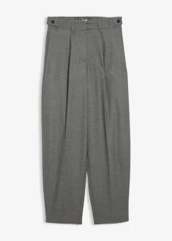 Pantalón de mezcla de viscosa con cinturilla cómoda Mujer Esenciales|Pantalones