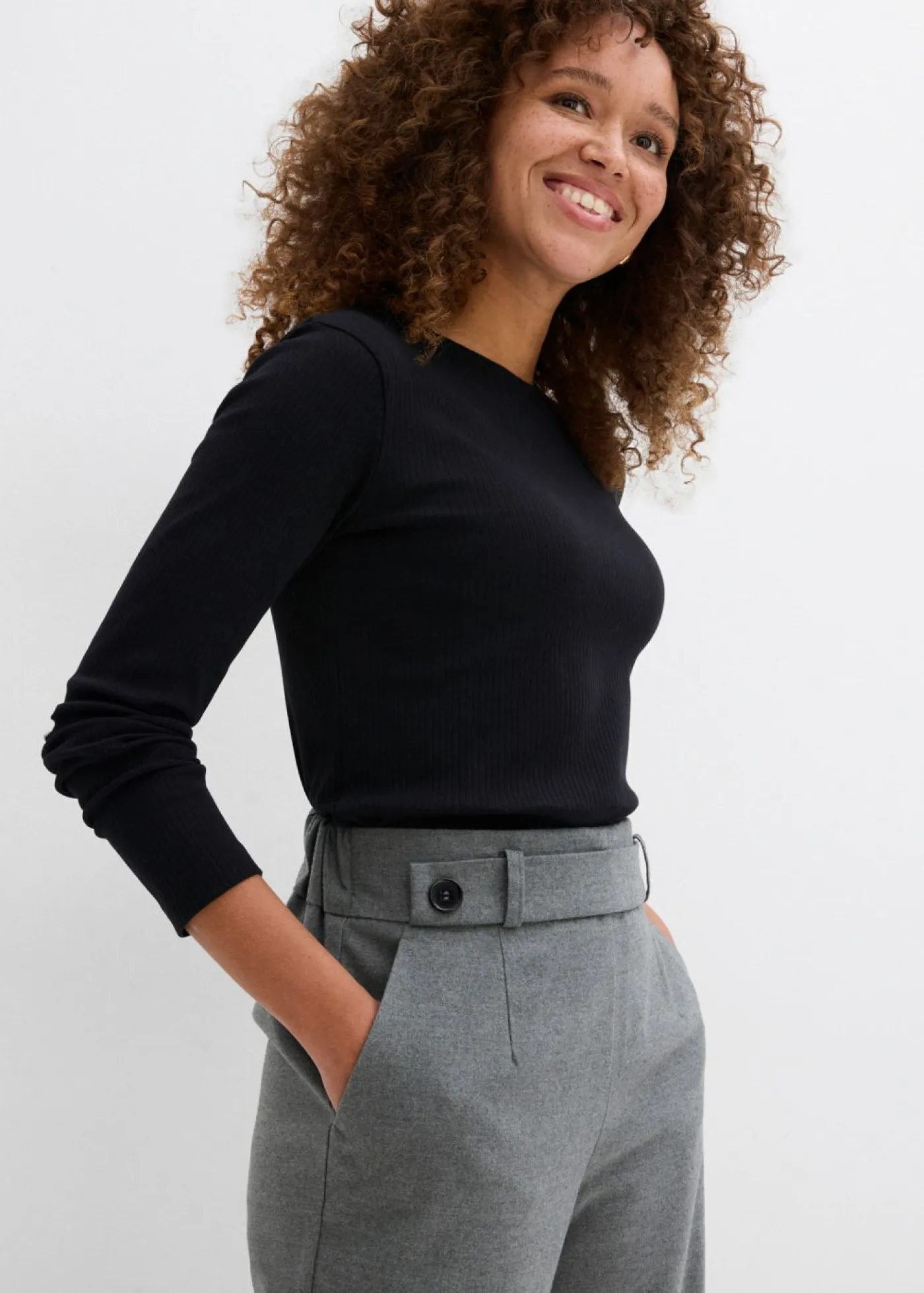 Online Pantalón de mezcla de viscosa Mujer Pantalones