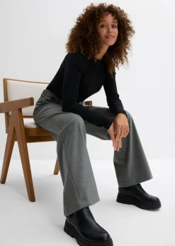 Online Pantalón de mezcla de viscosa Mujer Pantalones