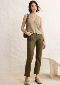 Discount Pantalón de napa de borrego Mujer Premium|Pantalones