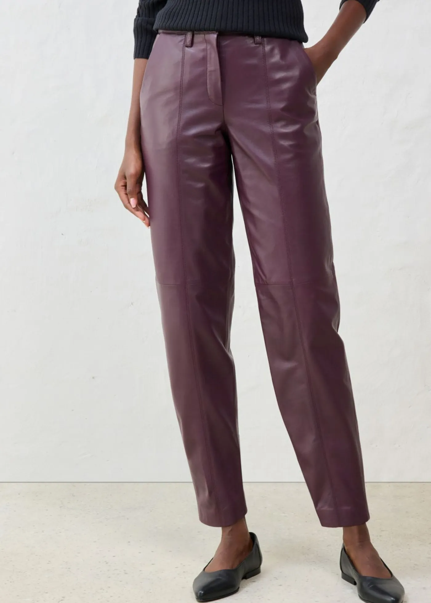 Sale Pantalón de napa de cordero Mujer Premium|Pantalones
