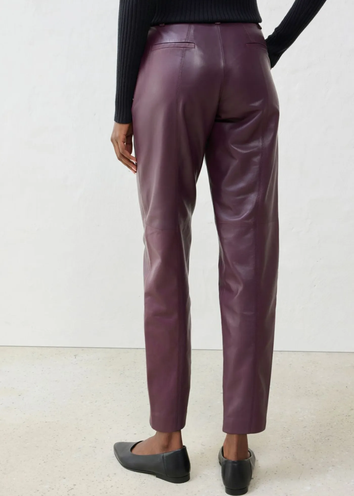 Sale Pantalón de napa de cordero Mujer Premium|Pantalones