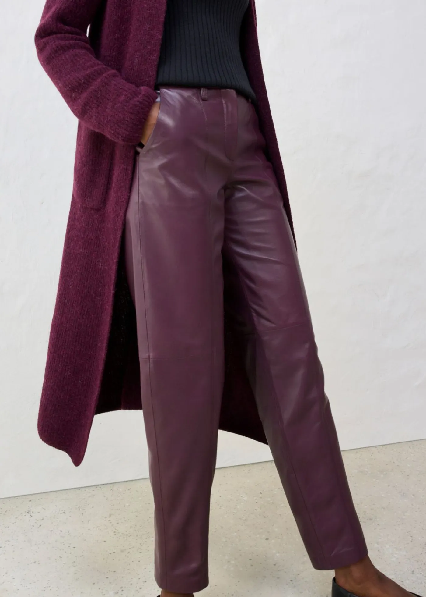 Sale Pantalón de napa de cordero Mujer Premium|Pantalones