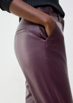 Sale Pantalón de napa de cordero Mujer Premium|Pantalones