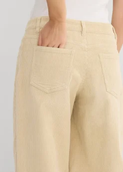 Sale Pantalón de pana barrel, mid waist Mujer Pantalones