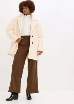 Discount Pantalón de pana con perneras anchas Mujer Pantalones
