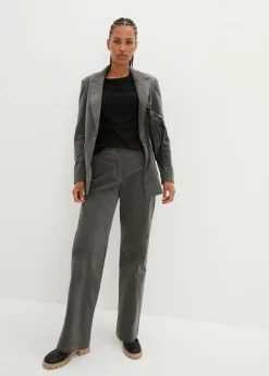 Discount Pantalón de pana de algodón orgánico con elástico Mujer Pantalones