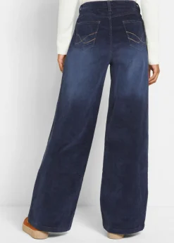 Pantalón de pana de algodón con elástico Mujer Pantalones