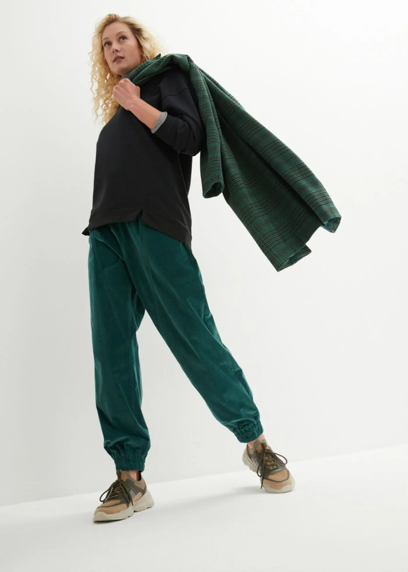 Sale Pantalón de pana de mezcla de algodón Mujer Pantalones
